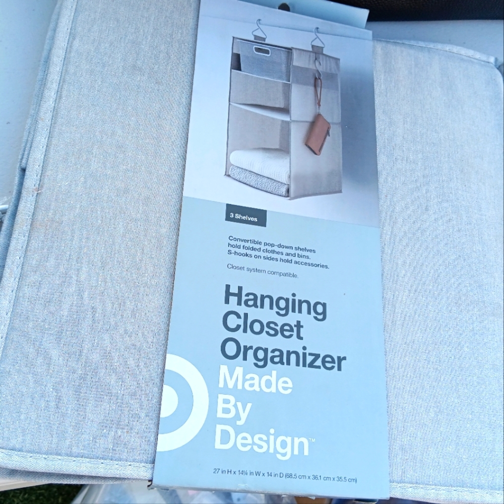 New 3 shelf hanging fabric storage